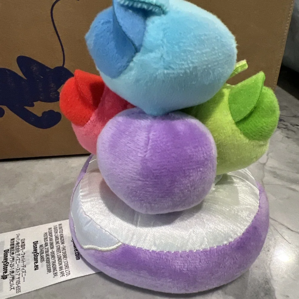 Disney Parks Munchlings Morning Menu Plush Huey Dewey Louie Cereal Bowl w/ Fruit